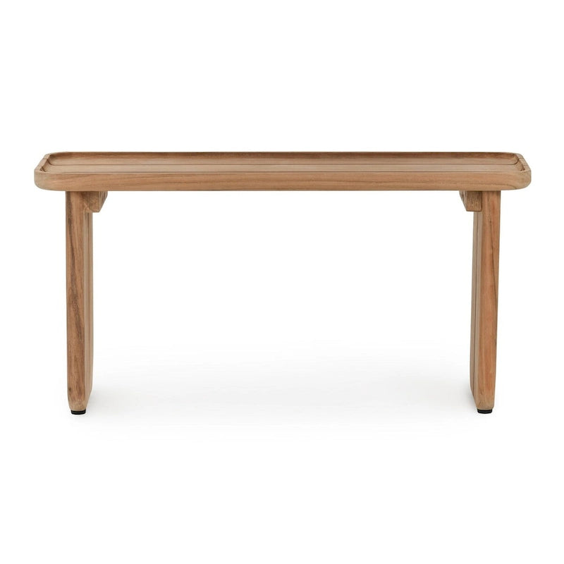 31" Teak Wood Outdoor Coffee Table with Plank-Style Top