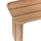 31" Teak Wood Outdoor Coffee Table with Plank-Style Top