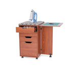 Storage Cabinet with Drawers and Casters - Teak