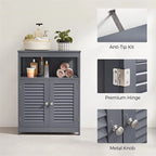 Freestanding Bathroom Floor Cabinet with Open Shelf and 2 Drawers