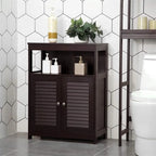 Freestanding Bathroom Floor Cabinet with Open Shelf and 2 Drawers