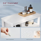 Freestanding Bathroom Floor Cabinet with Open Shelf and 2 Drawers