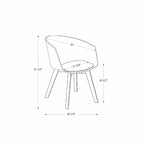 Set of 2 Dining Chairs with Beech Wood Legs