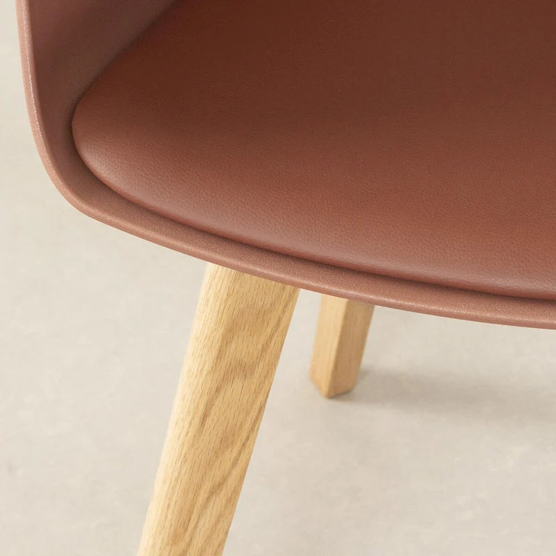 Set of 2 Dining Chairs with Beech Wood Legs