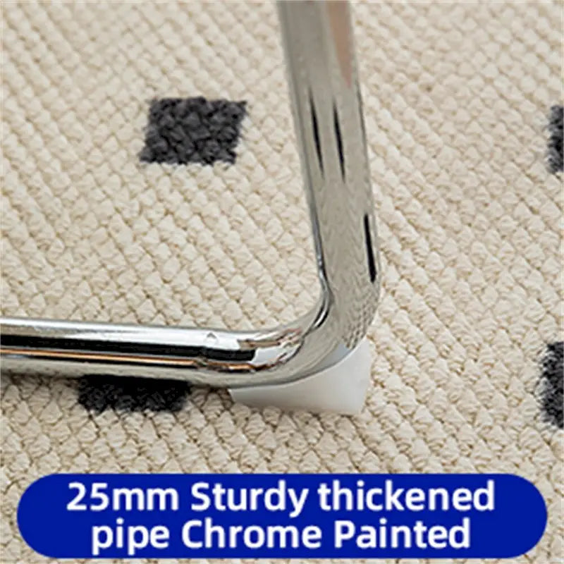 Rattan Dining Chairs with Chrome Legs, Set of 2