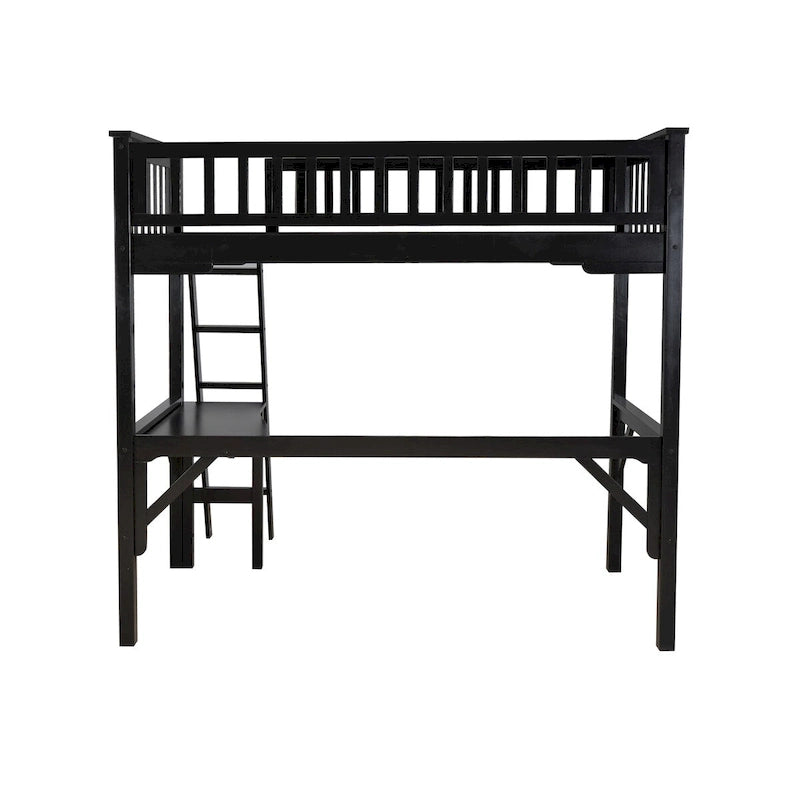 Wooden Twin Study Loft Bed